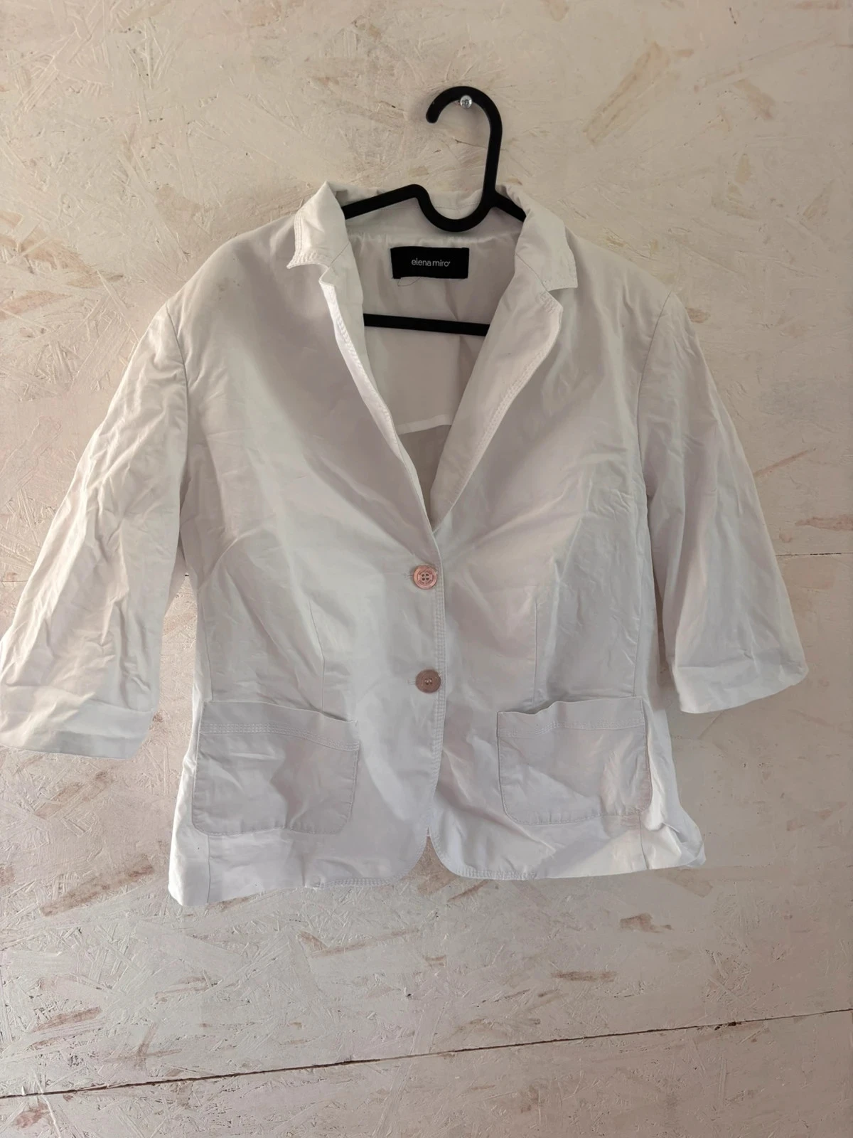 Veste blazer blanc manches 3/4 Elena Mirò – Taille 44 estimée – bon état